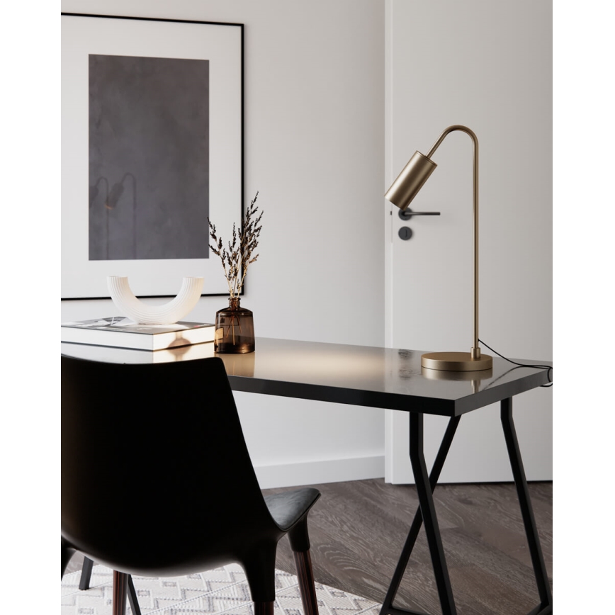 ByRydens - Galda lampa CURVE 1xGU10/7W/230V, zeltaina