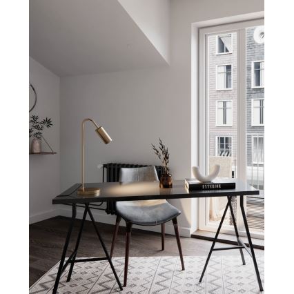 ByRydens - Galda lampa CURVE 1xGU10/7W/230V, zeltaina