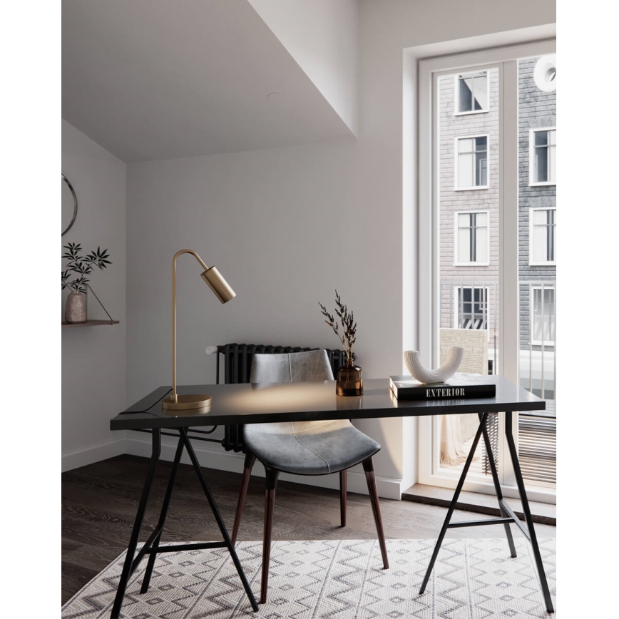 ByRydens - Galda lampa CURVE 1xGU10/7W/230V, zeltaina