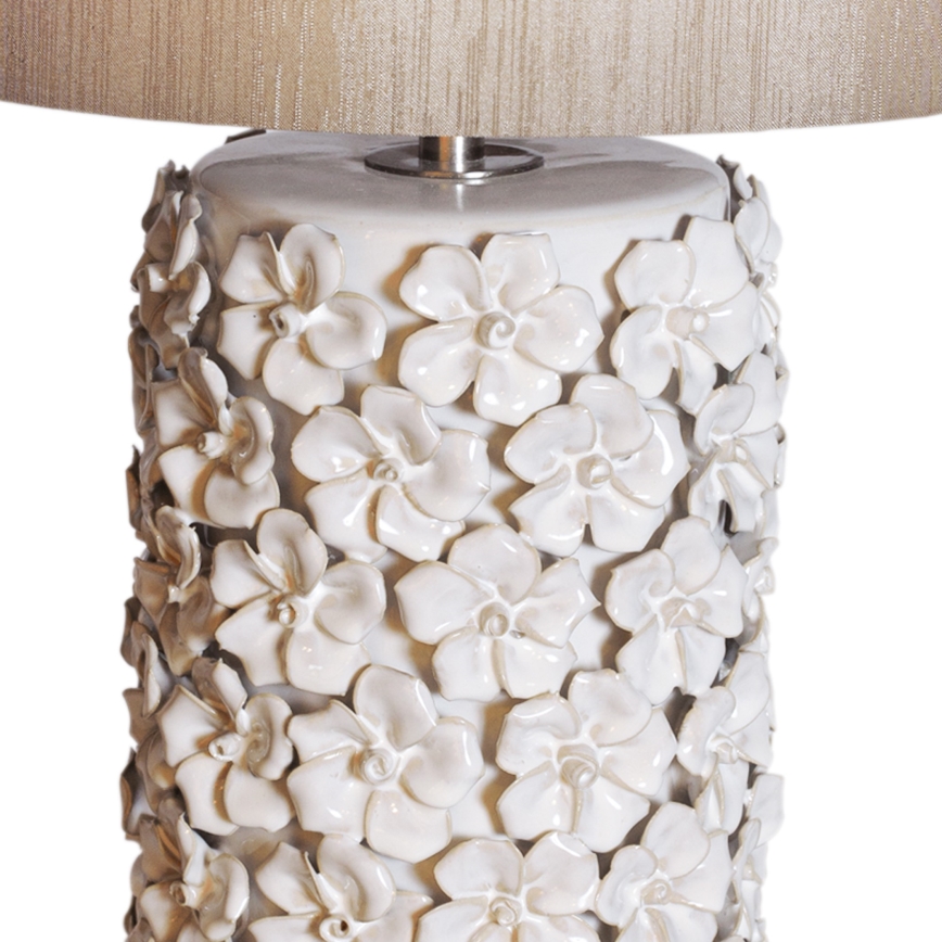 ByRydens - Galda lampa FIORE 1xE27/5W/230V krēmkrāsa