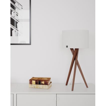 ByRydens - Galda lampa VEGA 1xE27/8W/230V balta/valrieksts