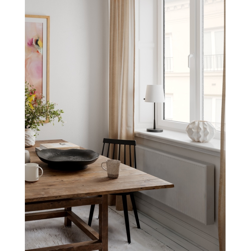 ByRydens - Galda lampa LUMI 1xE27/8W/230V balta/melna 48,5 cm