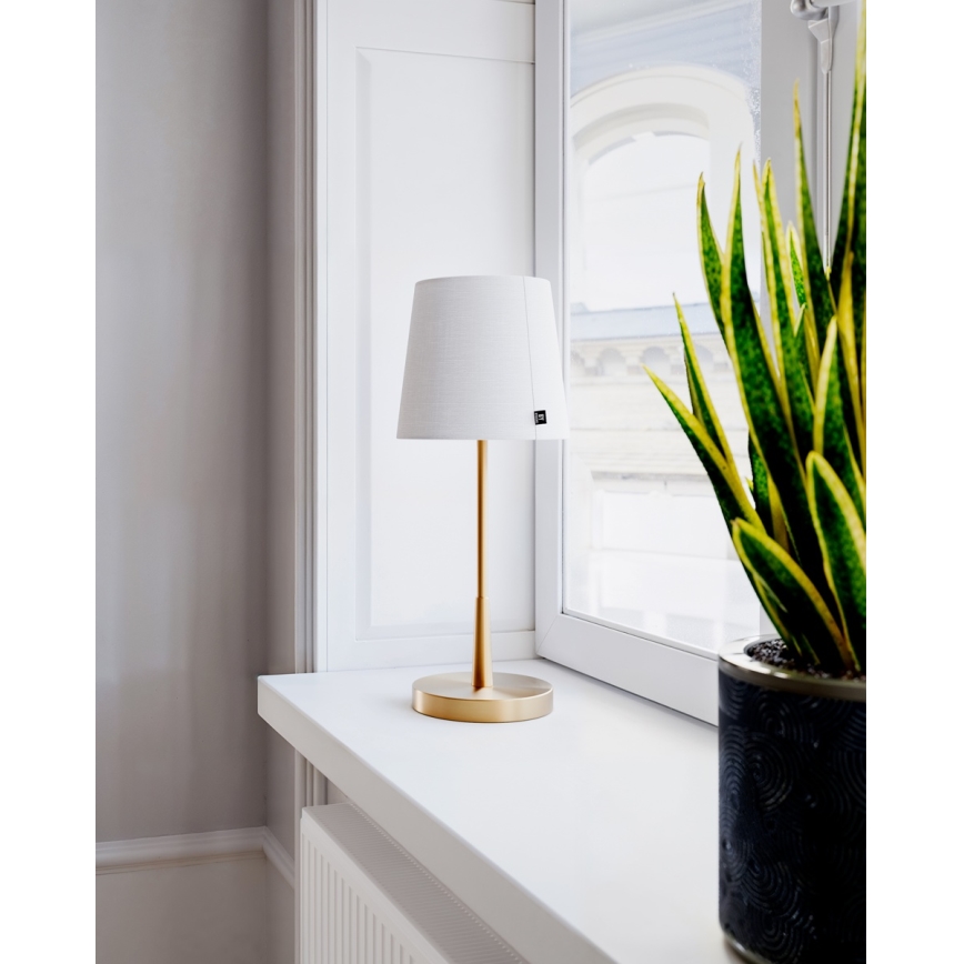 ByRydens - Galda lampa LUMI 1xE27/8W/230V balta/zelta 48,5 cm