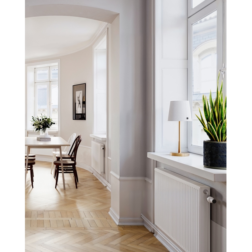 ByRydens - Galda lampa LUMI 1xE27/8W/230V balta/zelta 48,5 cm