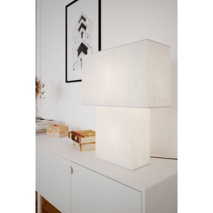 ByRydens - Galda lampa iSQUARE 1xE27/8W/230V balta