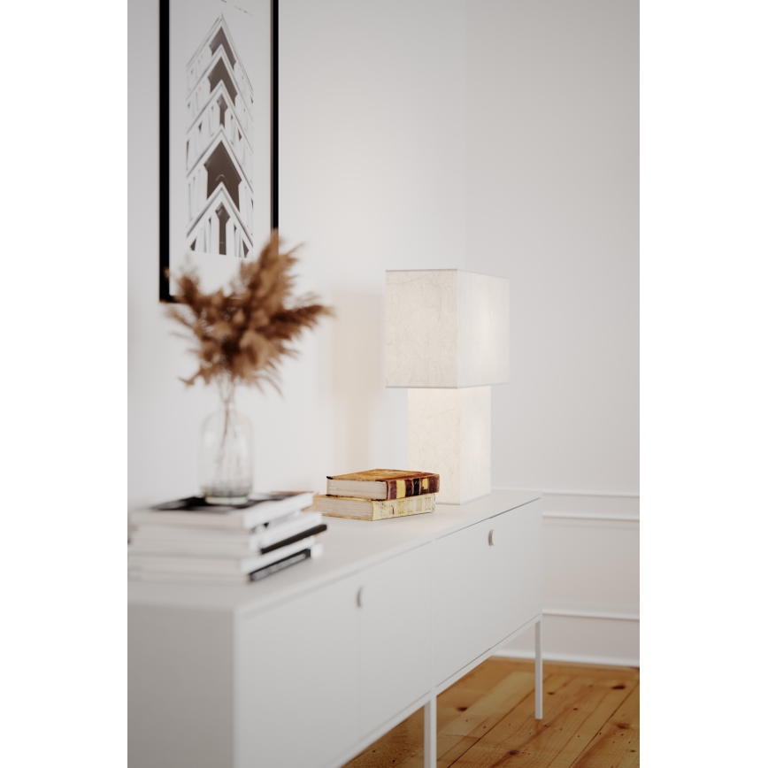 ByRydens - Galda lampa iSQUARE 1xE27/8W/230V balta