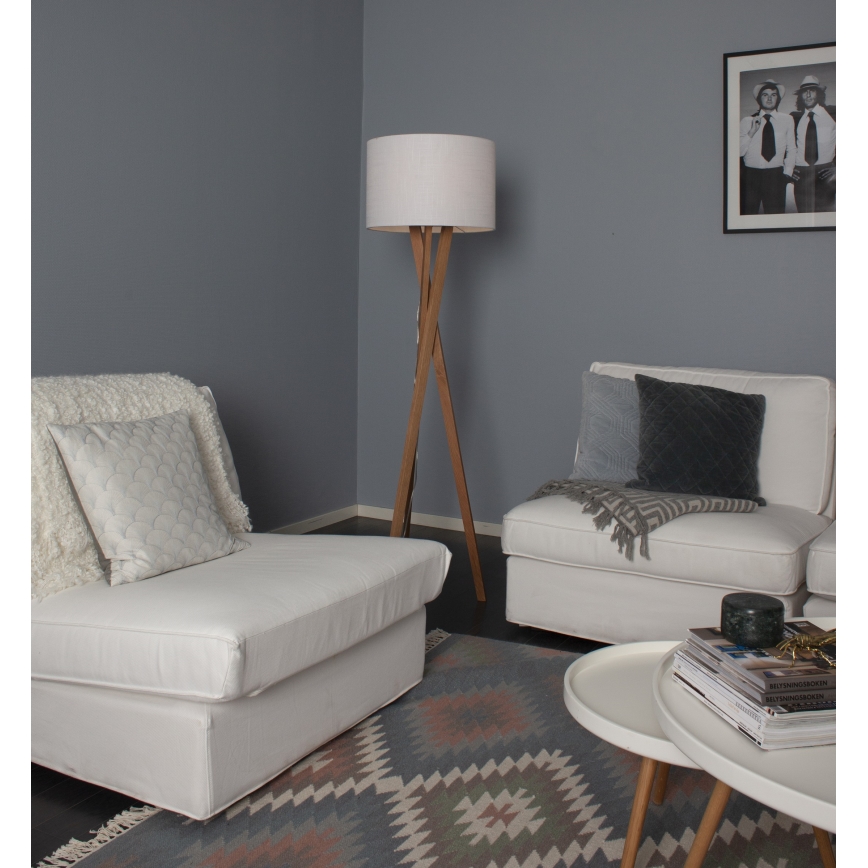 ByRydens - Grīdas stāvlampa VEGA 1xE27/5W/230V bēša/balta