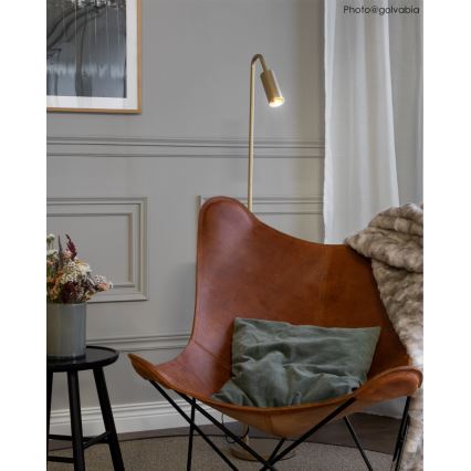 ByRydens - Grīdas lampa CURVE 1xGU10/7W/230V zeltaina