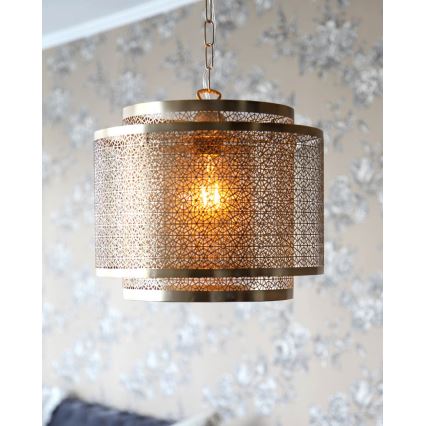 ByRydens - Lustra ar ķēdi HERMINE 1xE27/5W/230V misiņš d. 34 cm