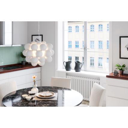 ByRydens - Lustra ar auklu GROSS 8xG9/4W/230V balta d. 50 cm