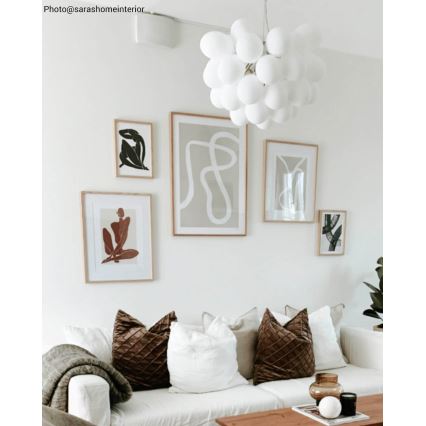 ByRydens - Lustra ar auklu GROSS 8xG9/4W/230V balta d. 50 cm
