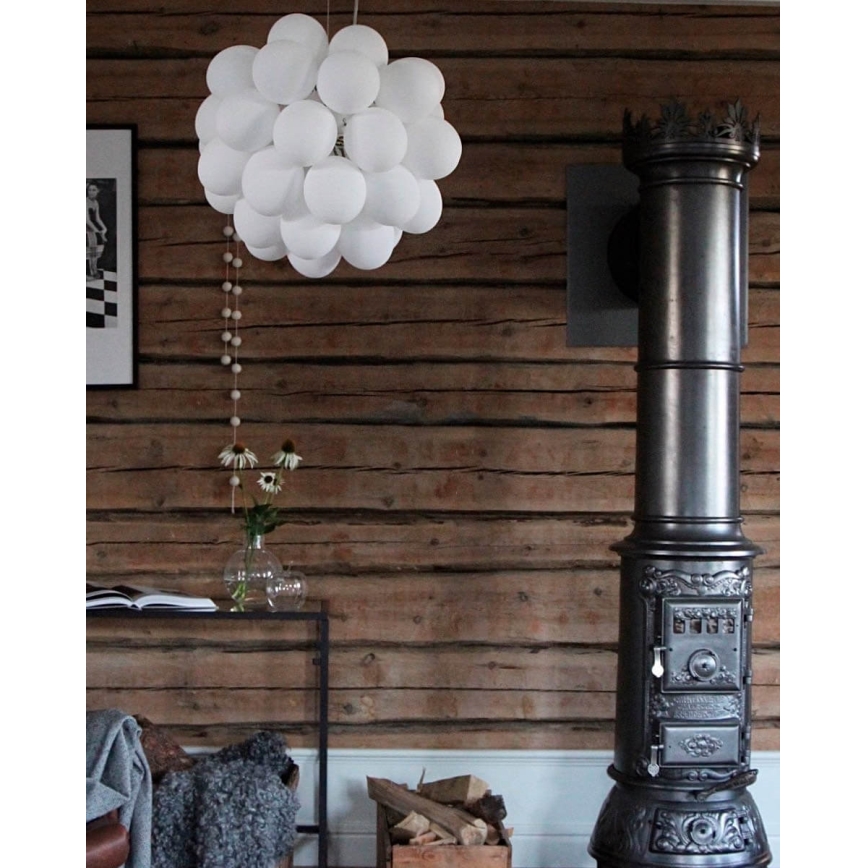 ByRydens - Lustra ar auklu GROSS 8xG9/4W/230V balta d. 50 cm
