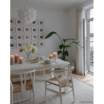 ByRydens - Lustra ar auklu GROSS 8xG9/4W/230V balta d. 50 cm