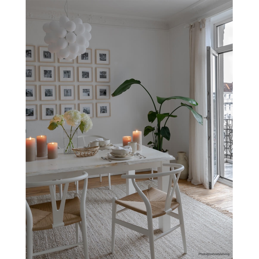 ByRydens - Lustra ar auklu GROSS 8xG9/4W/230V balta d. 50 cm