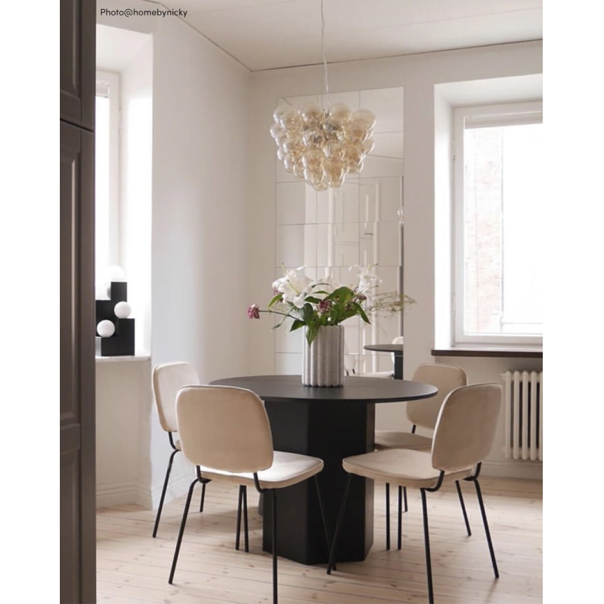 ByRydens - Lustra ar auklu GROSS 8xG9/4W/230V dūmakains/brūna d. 50 cm