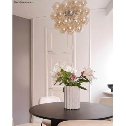 ByRydens - Lustra ar auklu GROSS 8xG9/4W/230V dūmakains/brūna d. 50 cm