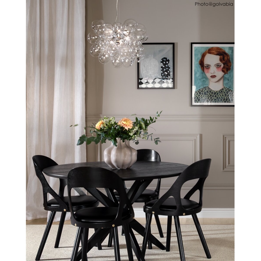 ByRydens - Lustra ar auklu GROSS 8xG9/4W/230V caurspīdīga d. 50 cm