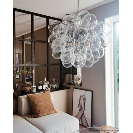 ByRydens - Lustra ar auklu GROSS 8xG9/4W/230V caurspīdīga d. 50 cm