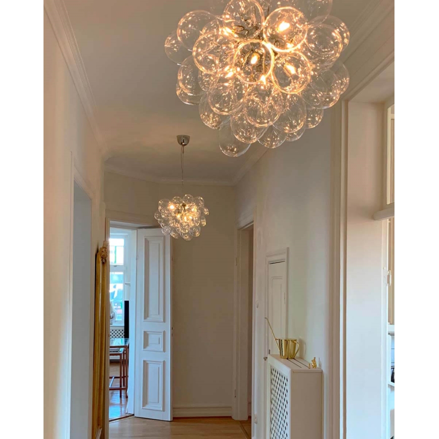 ByRydens - Lustra ar auklu GROSS 8xG9/4W/230V caurspīdīga d. 50 cm