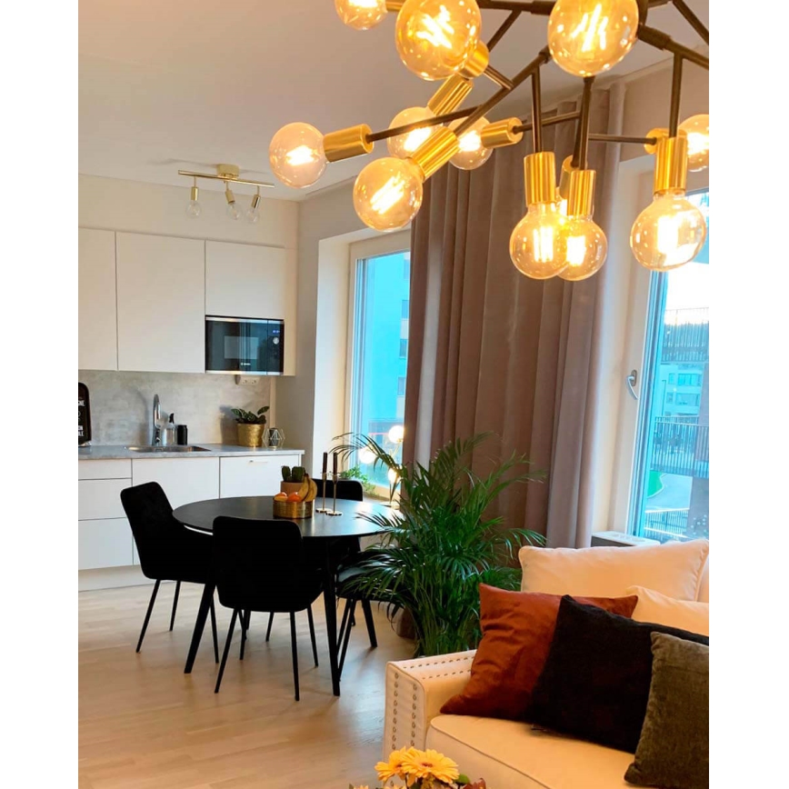 ByRydens - Lustra ar auklu HEROES 24xE27/5W/230V melna d. 80 cm
