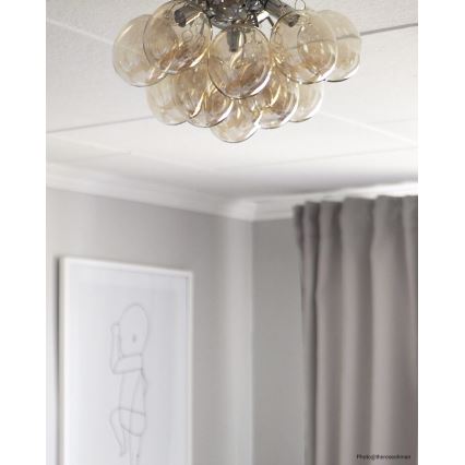 ByRydens - Griestu lampa GRANDE 3xG9/4W/230V dūmakains/brūna d. 30 cm