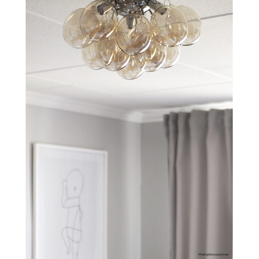 ByRydens - Griestu lampa GRANDE 3xG9/4W/230V dūmakains/brūna d. 30 cm