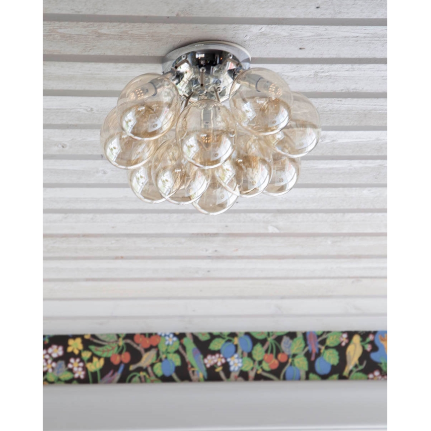 ByRydens - Griestu lampa GRANDE 3xG9/4W/230V dūmakains/brūna d. 30 cm