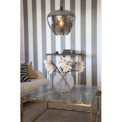 ByRydens - Lustra ar auklu BELLISSIMO 1xE27/8W/230V dūmakains/melna d. 40 cm