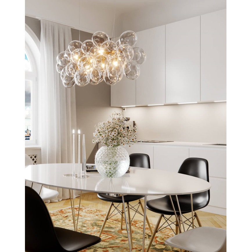 ByRydens - Lustra uz troses GROSS BAR 8xG9/4W/230V skaidra