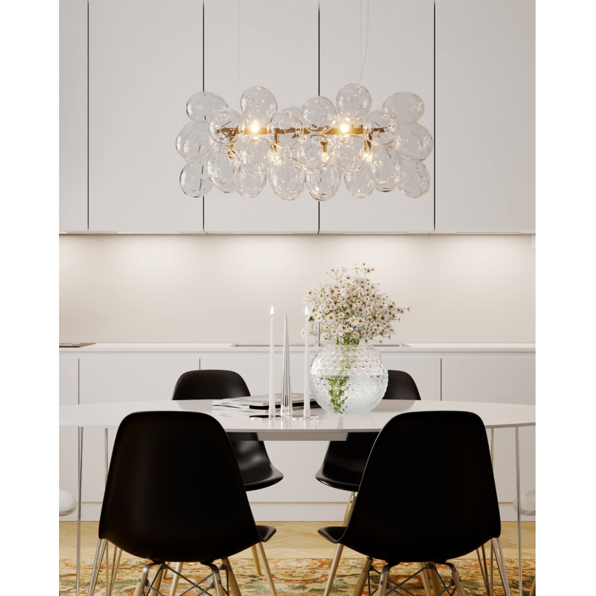 ByRydens - Lustra uz vada GROSS BAR 8xG9/8W/230V caurspīdīga