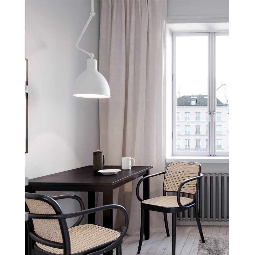 ByRydens - Griestu lampa ar stieni BAZĀRS 1xE27/5W/230V balta