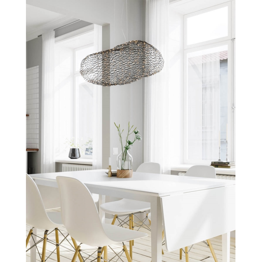 ByRydens - LED Lustra ar auklu HAYDEN LED/15W/230V melna
