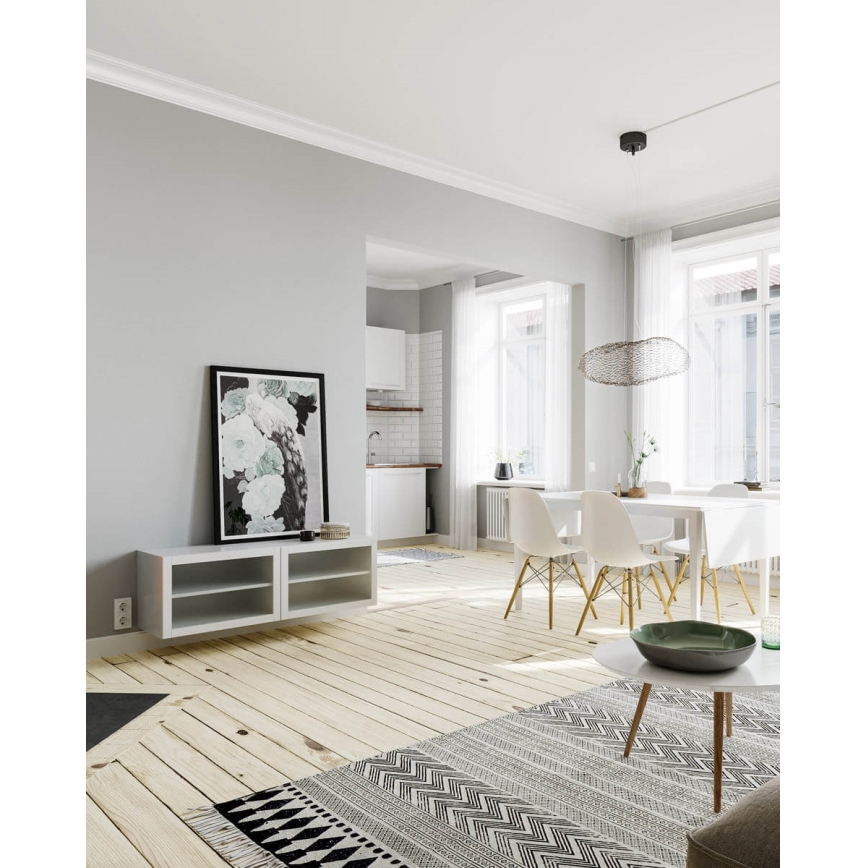 ByRydens - LED Lustra ar auklu HAYDEN LED/15W/230V melna