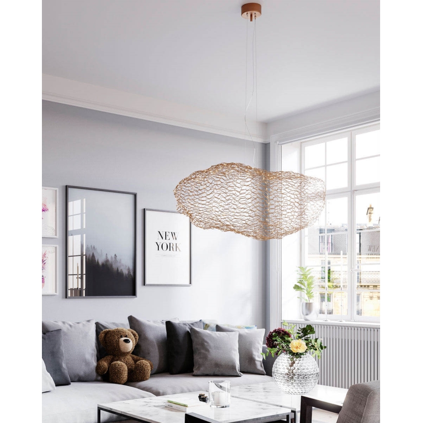 ByRydens - LED Lustra ar auklu HAYDEN LED/15W/230V zelta