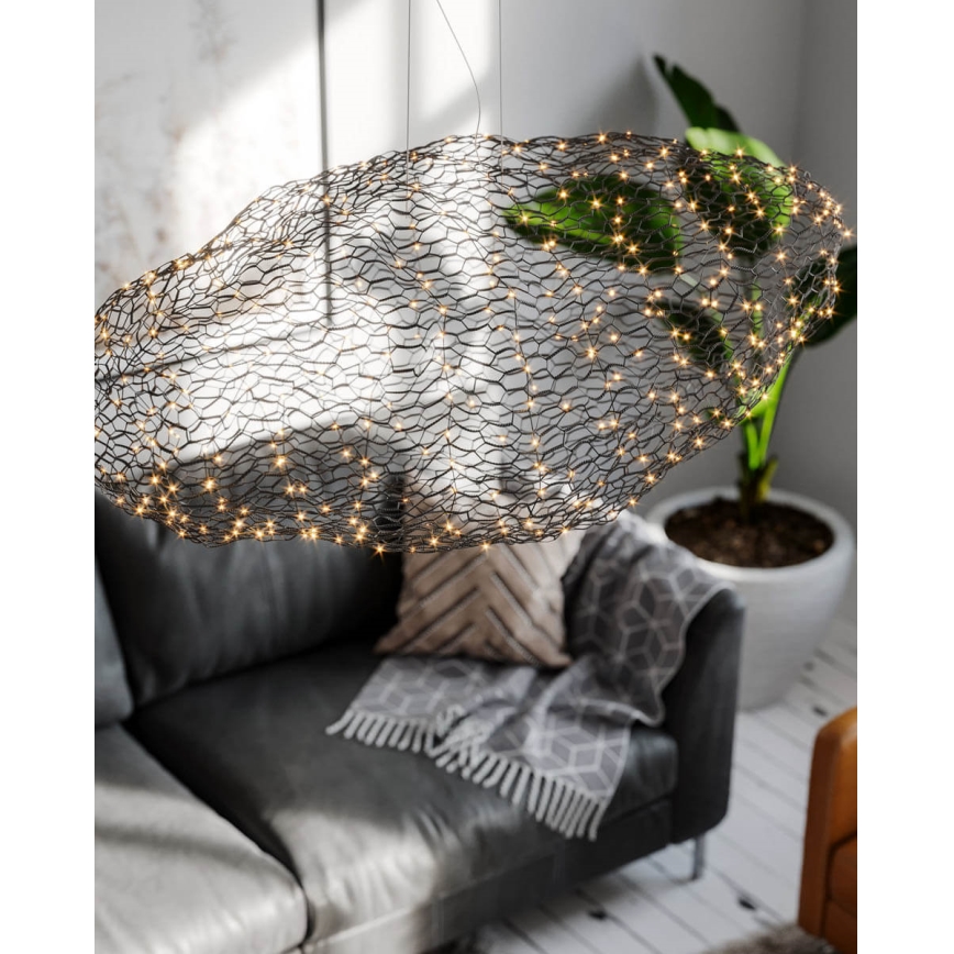 ByRydens - LED Lustra ar auklu HAYDEN LED/20W/230V melna