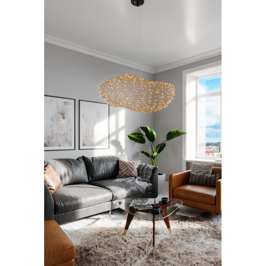 ByRydens - LED Lustra ar auklu HAYDEN LED/20W/230V zelta