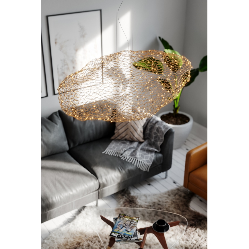 ByRydens - LED Lustra ar auklu HAYDEN LED/20W/230V zelta