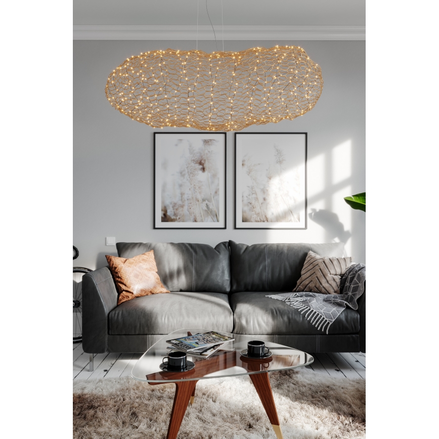 ByRydens - LED Lustra ar auklu HAYDEN LED/20W/230V zelta