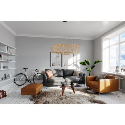 ByRydens - LED Lustra ar auklu HAYDEN LED/20W/230V zelta