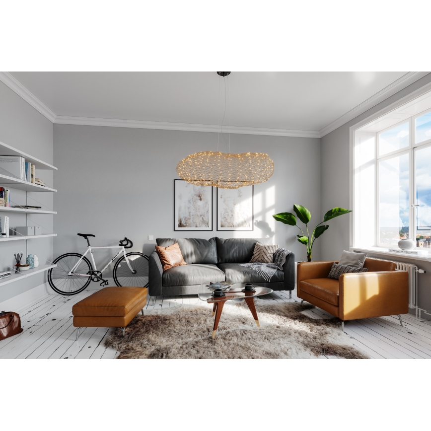 ByRydens - LED Lustra ar auklu HAYDEN LED/20W/230V zelta