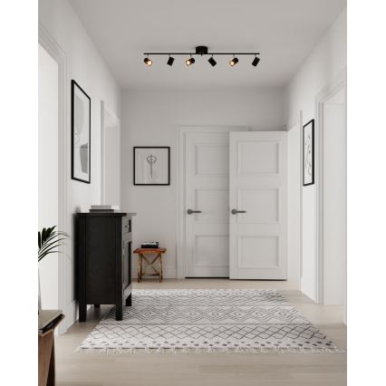 ByRydens - Starmetis CORRECT 6xGU10/7W/230V melna d. 30 cm