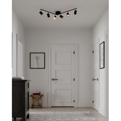 ByRydens - Starmetis CORRECT 6xGU10/7W/230V melna d. 30 cm