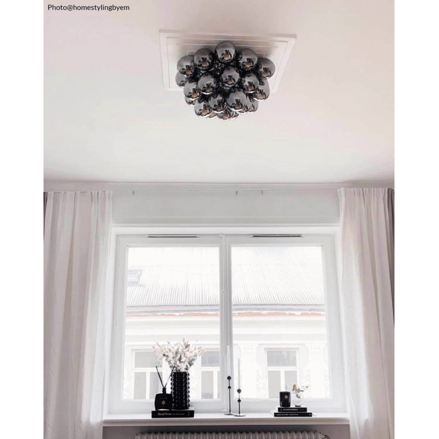 ByRydens - Griestu lampa GROSS 6xG9/5W/230V dūmakains/melna d. 50 cm