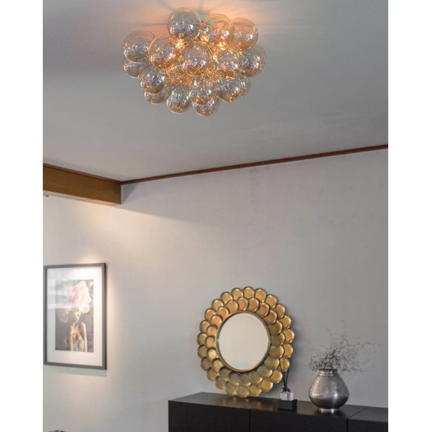 ByRydens - Griestu lampa GROSS 6xG9/5W/230V dūmakains/brūna d. 50 cm