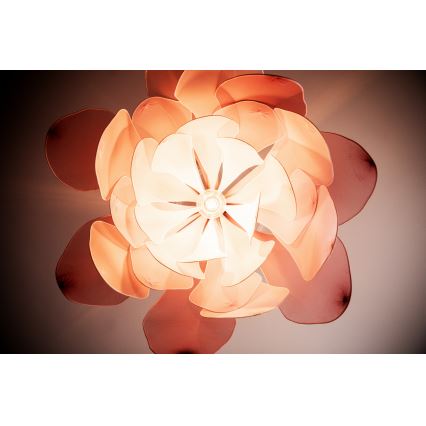 ByRydens - Lustra ar auklu LOU LOU 1xE27/5W/230V rozā d. 80 cm
