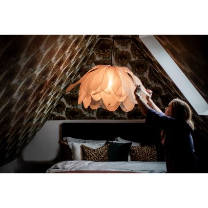 ByRydens - Lustra ar auklu LOU LOU 1xE27/5W/230V bēša d. 80 cm
