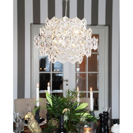 ByRydens - Lustra ar ķēdi MONARQUE MINI 3xE14/8W/230V, caurspīdīga