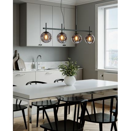 ByRydens - Pakaramā lustra uz troses BOYLE 4xE27/8W/230V