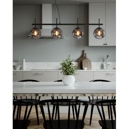 ByRydens - Pakaramā lustra uz troses BOYLE 4xE27/8W/230V