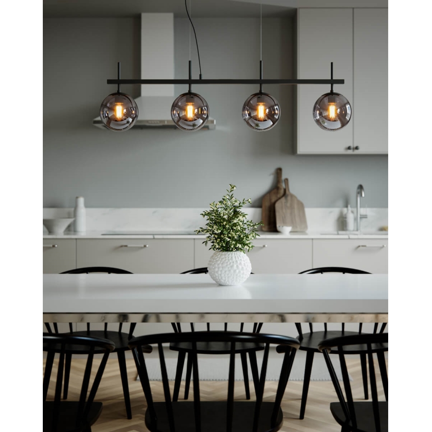 ByRydens - Pakaramā lustra uz troses BOYLE 4xE27/8W/230V